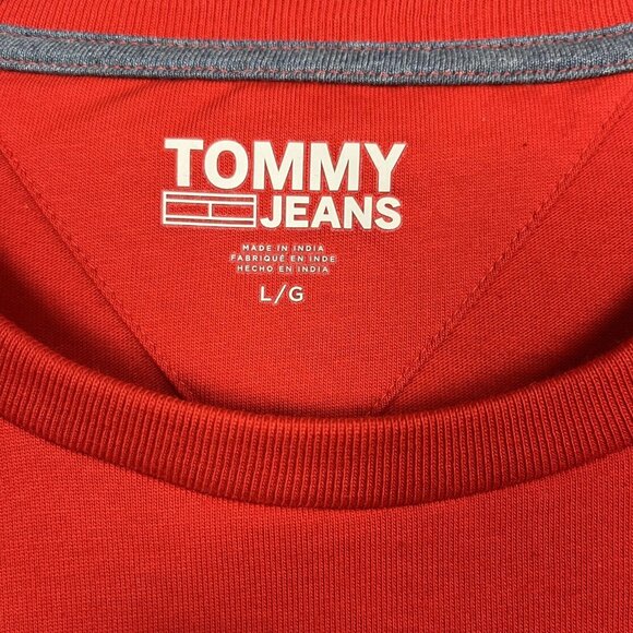 Tommy Hilfiger Men’s Cotton Flag T-Shirt Size M–XL Red -Multi Short Sleeve - Picture 9 of 10